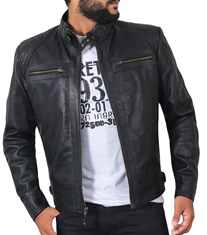 Laverapelle Men's Black Genuine Lambskin Leather Jacket - 1501344