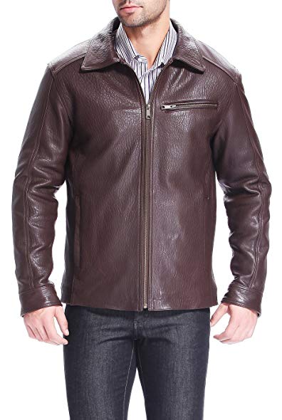 BGSD Men's Jeremy New Zealand Lambskin Leather Jacket (L & XL)