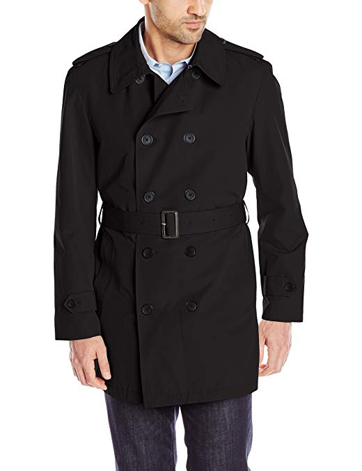 Stacy Adams Men's Big-Tall Strike Double Breasted Raincoat