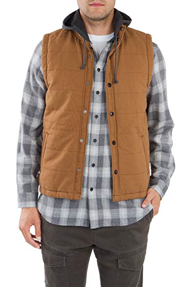 UNIONBAY Men's Flannel Lined Canvas Vest