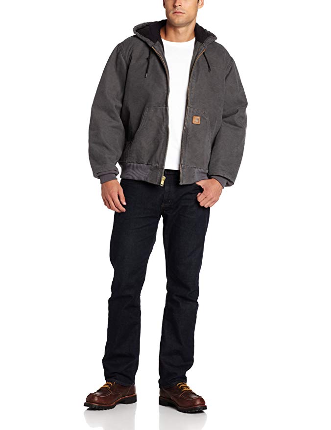 Carhartt Men's Big & Tall Quilted Flannel-Lined Sandstone Active Jacket J130