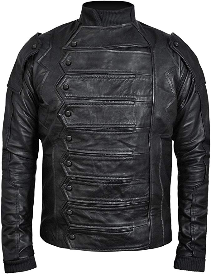 Famous Soldier Black Bucky Vest Jacket 2 in 1 Style - ►Real Leather Jacket◄