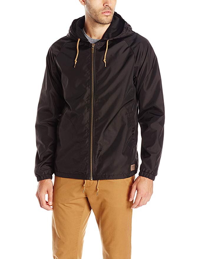 Brixton Men's Claxton Hooded Water Repellant Windbreaker Jacket