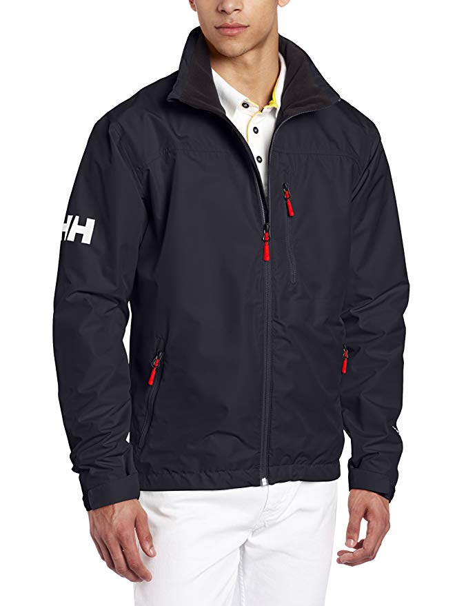 Helly Hansen Men's Crew Midlayer Fleece Lined Waterproof Windproof Breathable Rain Coat Jacket