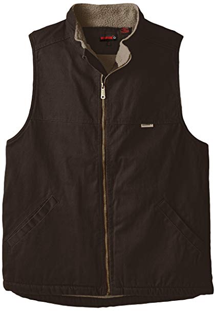 Wolverine Men's Big-Tall Upland Rugged Twill Sherpa Lined Vest