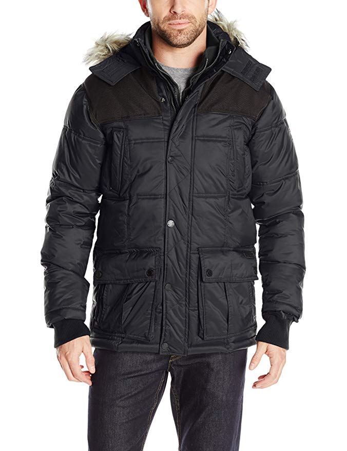Ben Sherman Men's Nylon Bubble Jacket with Quilted Vestee Review