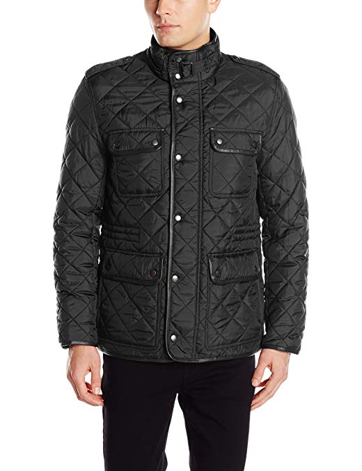 Cole Haan Signature Men's Nylon Quilted Jacket with Corduroy Trim Review